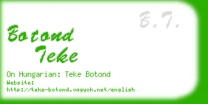 botond teke business card